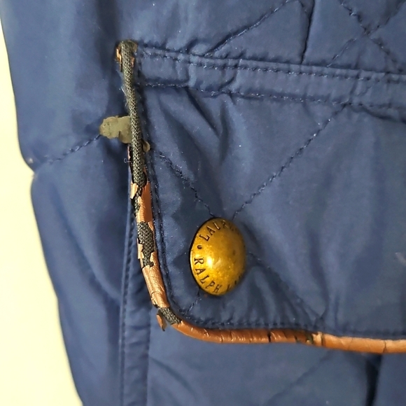 Lauren Ralph Lauren Navy Blue Quilted Vest Zip Up Snap Womens Sz 1X - Picture 6 of 8